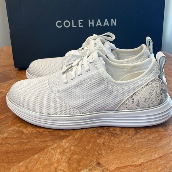 NIB  Cole Haan | Optic White Snake Grandsport Sneaker ZL840 - Picture 7 of 14